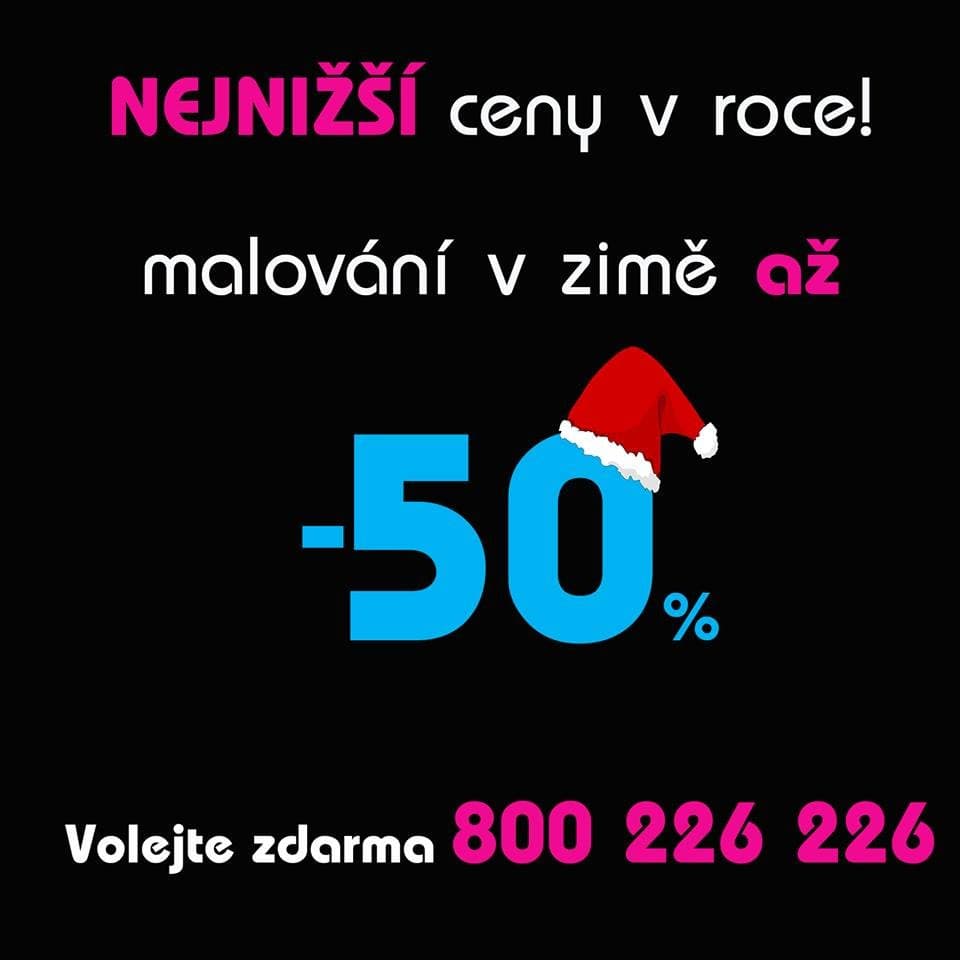 Nejnižší ceny v roce! Malování v zimě se slevou až -50% - AKCE UKONČENA