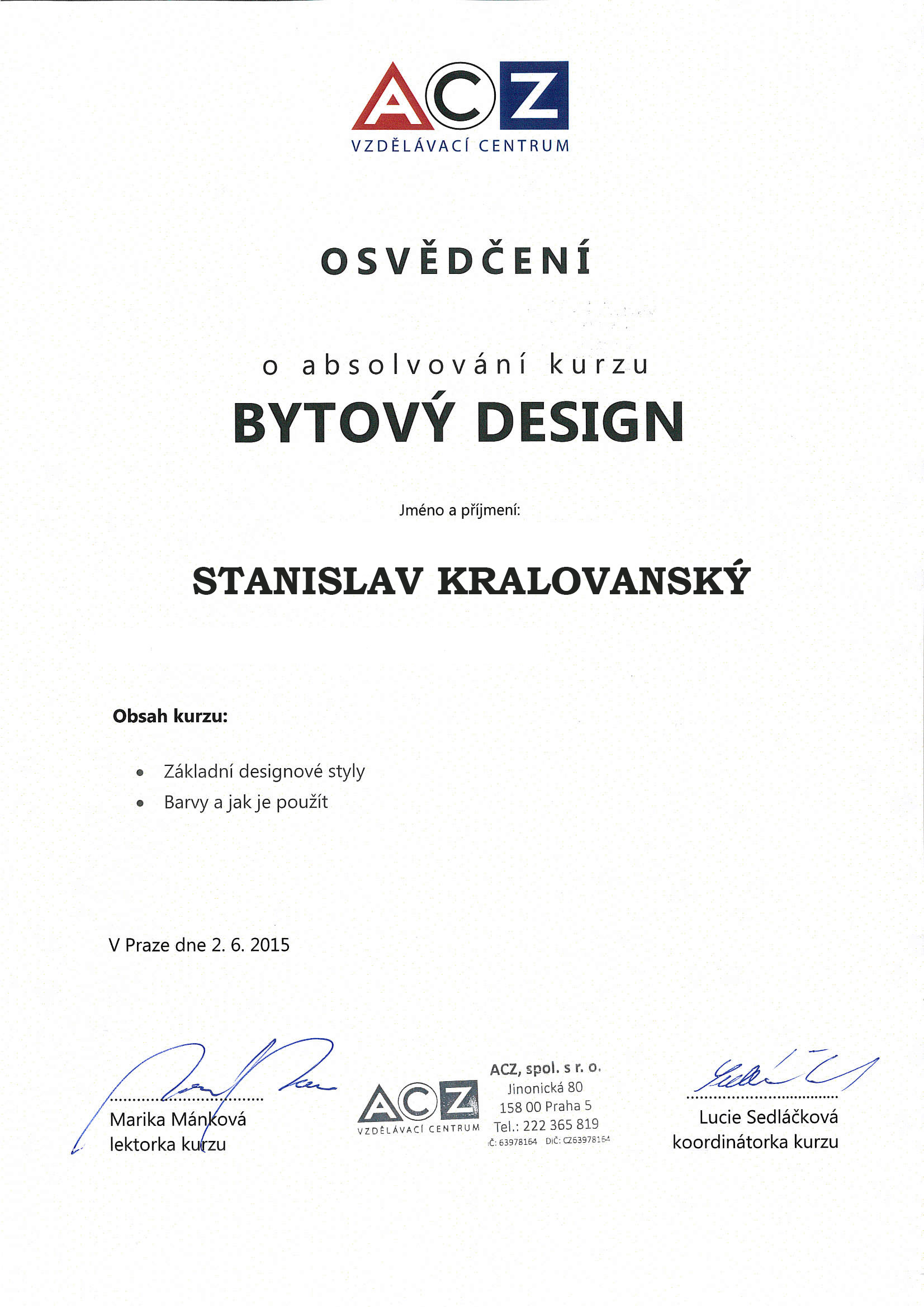 Bytový designer Stanislav Kralovanský